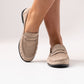 Cathy Faux Suede Loafer In Sand
