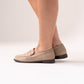 Cathy Faux Suede Loafers In Neutral