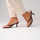 Cathy Seashell Toe Post Heel In Chocolate