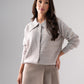 Cathy Studded Collar Cardigan In Taupe