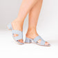 Cathy Striped Mule In Blue