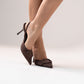 Cathy Faux Suede Buckle Heel In Chocolate