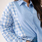 Connie Contrast Shirt In Blue Check
