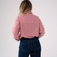 Connie Funnel Neck Stripe Shirt In Red