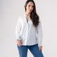 Connie Pastel Check Blouse In White