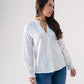 Connie Pastel Check Blouse In White
