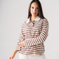 Connie Stripe Rugby Top In Chocolate Mix