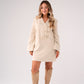 Cora Denim Shift Dress In Beige