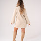 Cora Denim Shift Dress In Beige