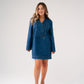 Cora Denim Shift Dress In Mid Wash