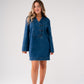 Cora Denim Shift Dress In Mid Wash
