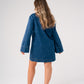Cora Denim Shift Dress In Mid Wash