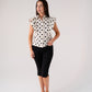 Cora Polka Dot Blouse In Monochrome