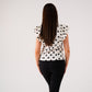 Cora Polka Dot Blouse In Monochrome