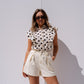 Cora Polka Dot Blouse In Monochrome