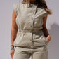 Cora Sleeveless Jumpsuit In Green