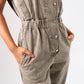 Cora Sleeveless Jumpsuit In Khaki