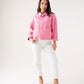 Cora Zip Front Jacket In Pink