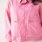 Cora Zip Front Jacket In Pink