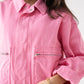 Cora Zip Front Jacket In Pink