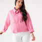 Cora Zip Front Jacket In Pink