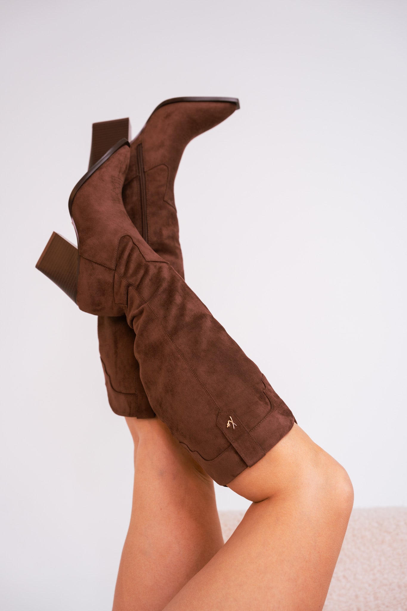 Love Laura Western Boot In Chocolate