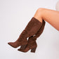 Love Laura Western Boot In Chocolate