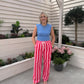 Kiera Striped Trousers In Pink Mix