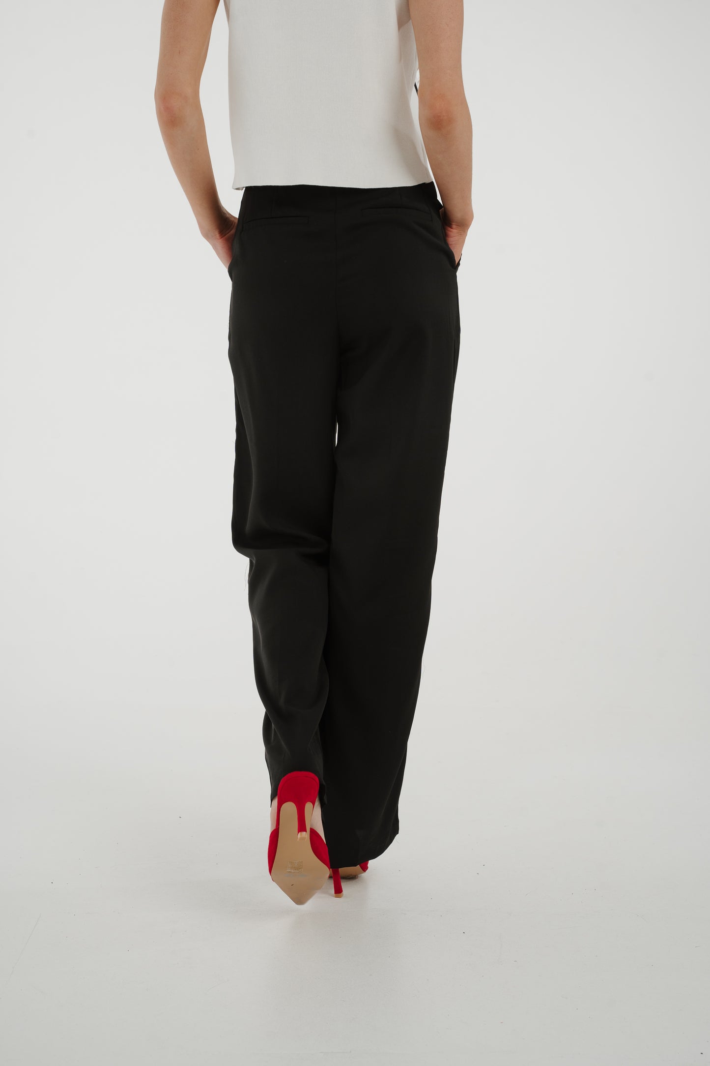 Willow High Waist Trousers In Black