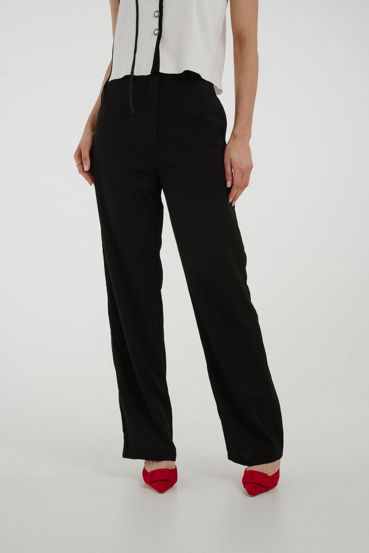 Willow High Waist Trousers In Black