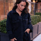 Love Laura Denim Shacket In Black Wash