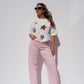 Love Laura Carrot Barrell Jeans In Pink