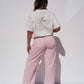 Love Laura Carrot Barrell Jeans In Pink