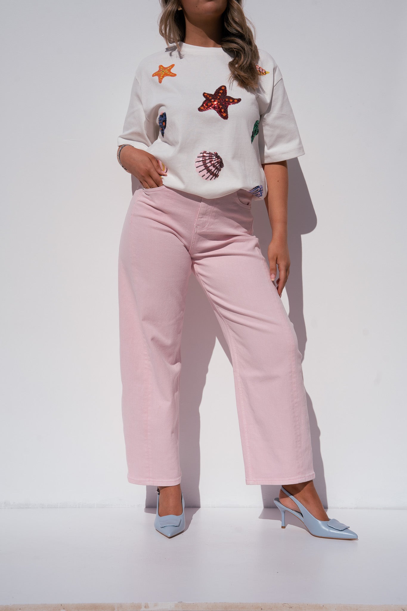 Love Laura Carrot Barrell Jeans In Pink