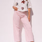 Love Laura Carrot Barrell Jeans In Pink
