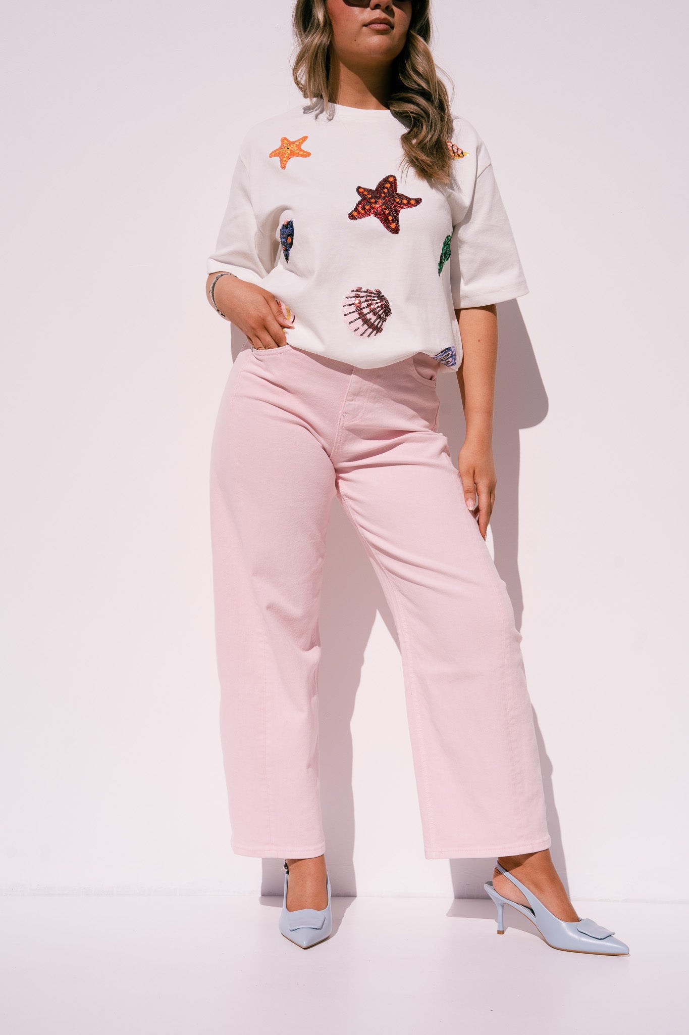 Love Laura Carrot Barrell Jeans In Pink