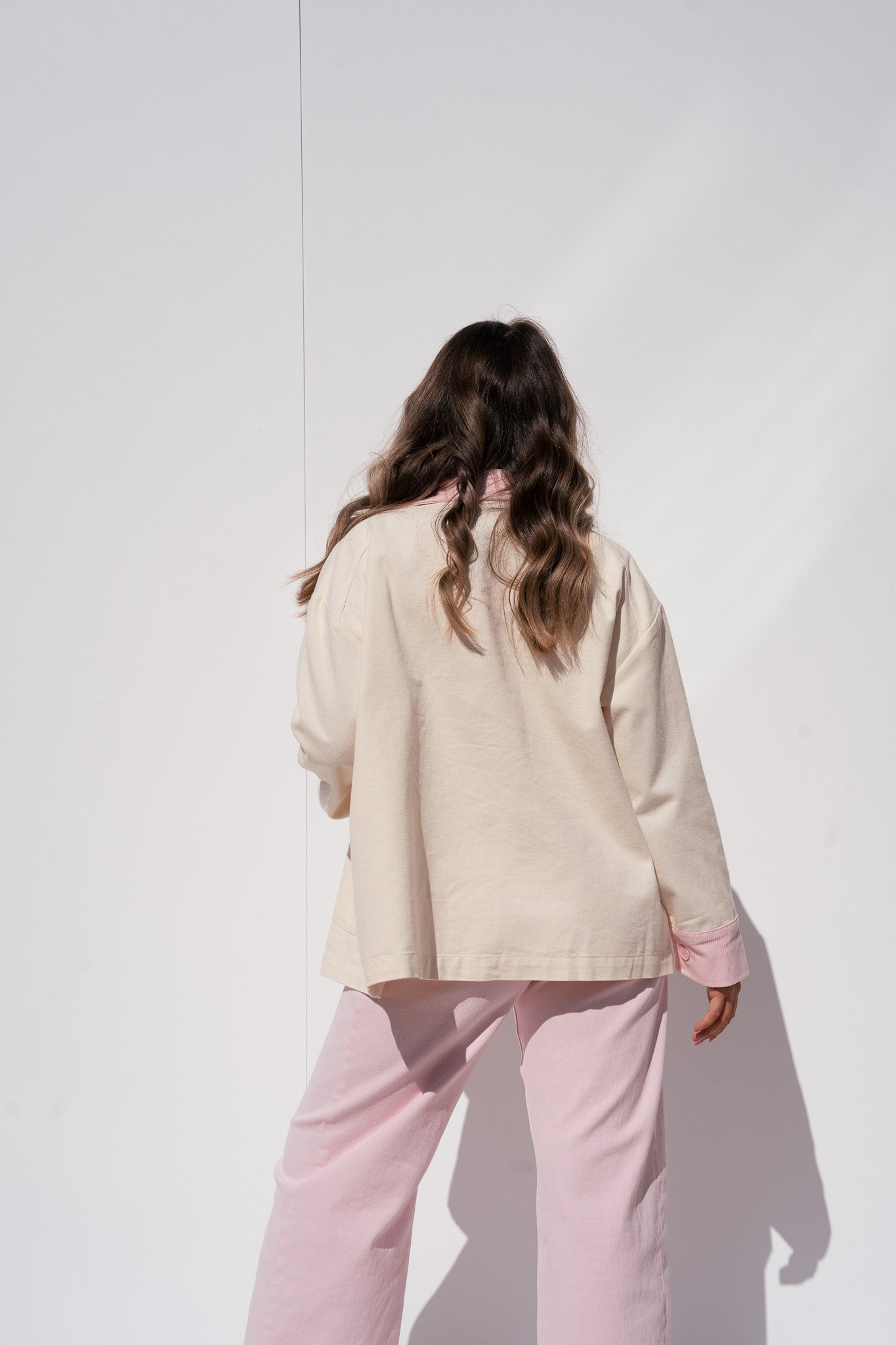 Love Laura Contrast Summer Jacket In Cream