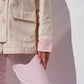 Love Laura Contrast Summer Jacket In Cream
