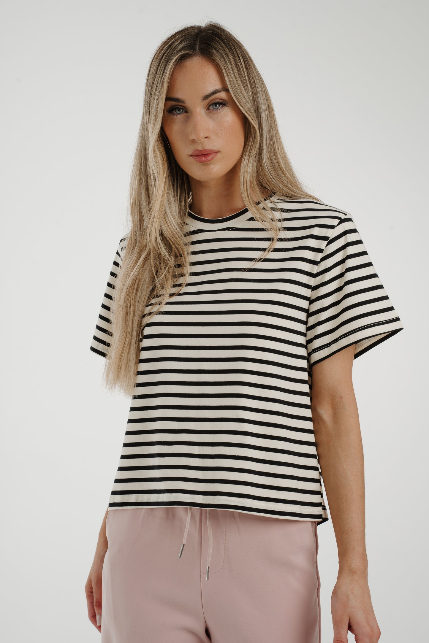 Jane Stripe T-Shirt In Monochrome