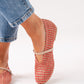 Faith Woven Flats In Red