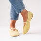 Faith Woven Flats In Yellow