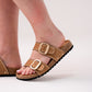 Faith Studded Detail Slider In Taupe