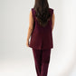 Love Laura Longline Waistcoat In Burgundy