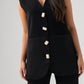 Love Laura Longline Waistcoat In Black