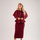 Love Laura Knit Midi Skirt In Burgundy