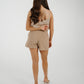Cindy High Waist Shorts In Beige