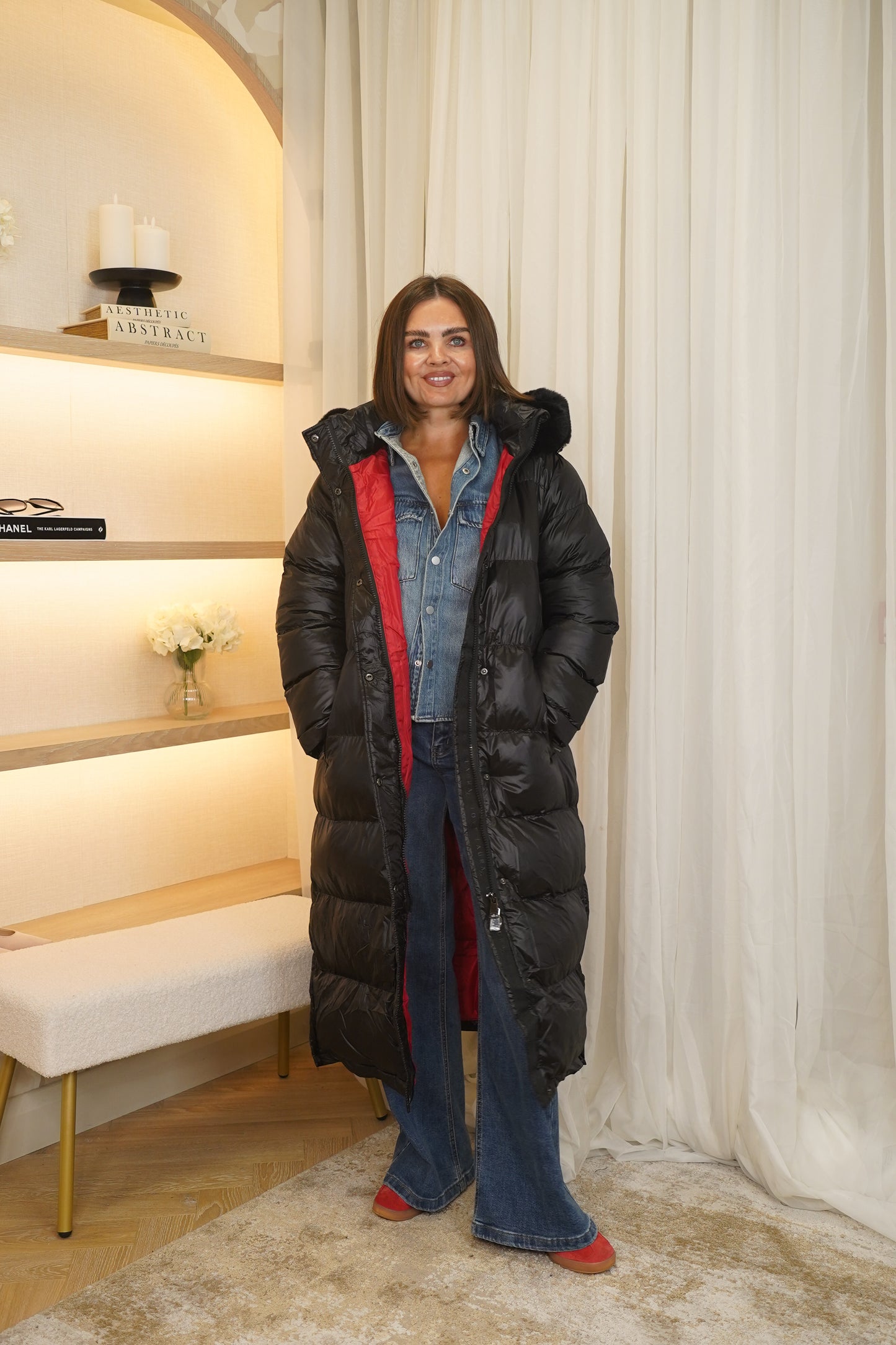 Love Laura Puffa Coat In Black