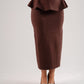 Love Laura Knit Midi Skirt In Chocolate