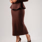 Love Laura Knit Midi Skirt In Chocolate