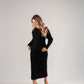 Love Laura Knit Midi Skirt In Black